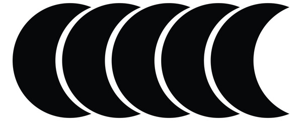 Black curved shapes on white background abstract curves