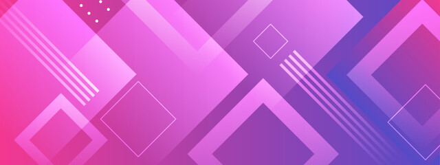 Overlapping pink purple squares and lines creating a vibrant and dynamic abstract background, great for modern design projects.