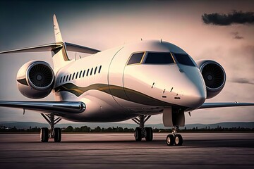 Obraz premium Beautiful shape of a private jet 