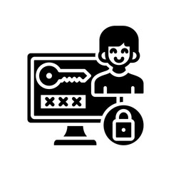 Authorization glyph icon