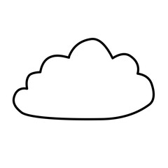 Hand Drawn Cloud line art icon