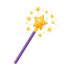 magic wand with stars