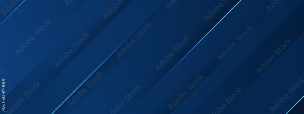 Wall mural diagonal blue lines with glowing highlights ideal for futuristic backgrounds, technology concepts, d