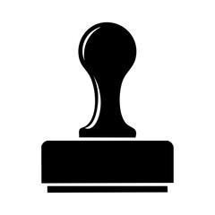 Rubber stamp icon Vector logo outline
