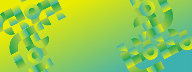 Green and yellow geometric shapes suitable for abstract backgrounds, graphic design projects, vibrant patterns, modern art concepts, and digital compositions.