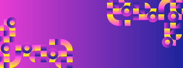 Abstract purple and yellow geometric design suitable for backgrounds, posters, packaging, and digital art projects. Unique and eyecatching visuals.