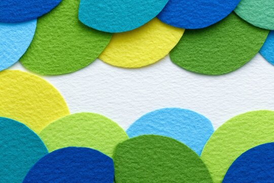 Colorful paper leaf collage, evoking vibrant patchwork gardens, perfect for Earth Day crafts or whimsical Arbor Day celebrations