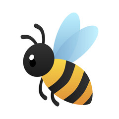 Cute Cartoon Bee Vector Illustration