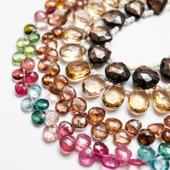 Elegant Gemstone Beads Collection Featuring Gold Sheen Sapphire, Citrine, Andalusite, and Tourmaline

