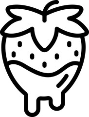 Delicious Chocolate-Dipped Strawberry A Sweet and Indulgent Treat Icon for Food Design