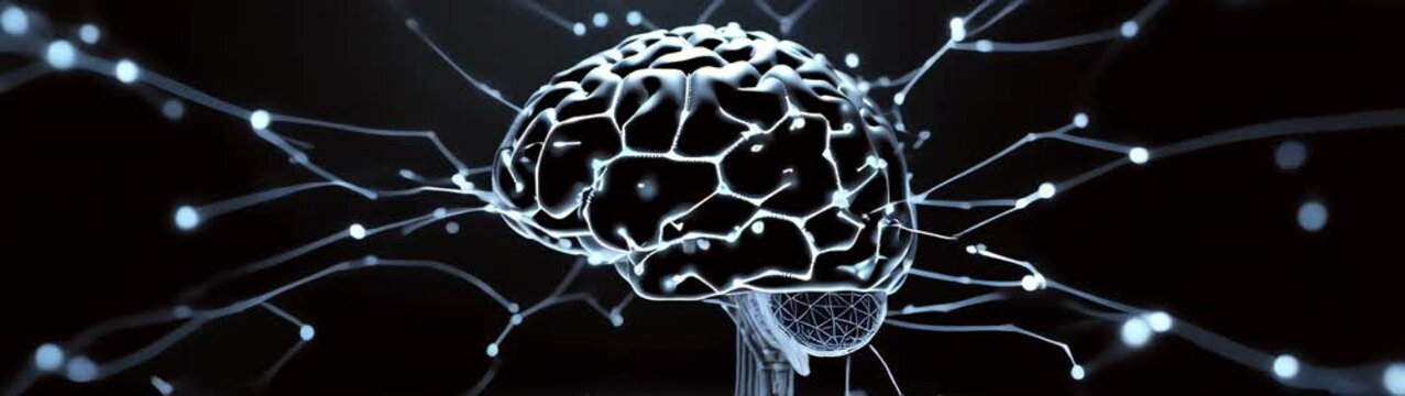 Brain with many small dots on it