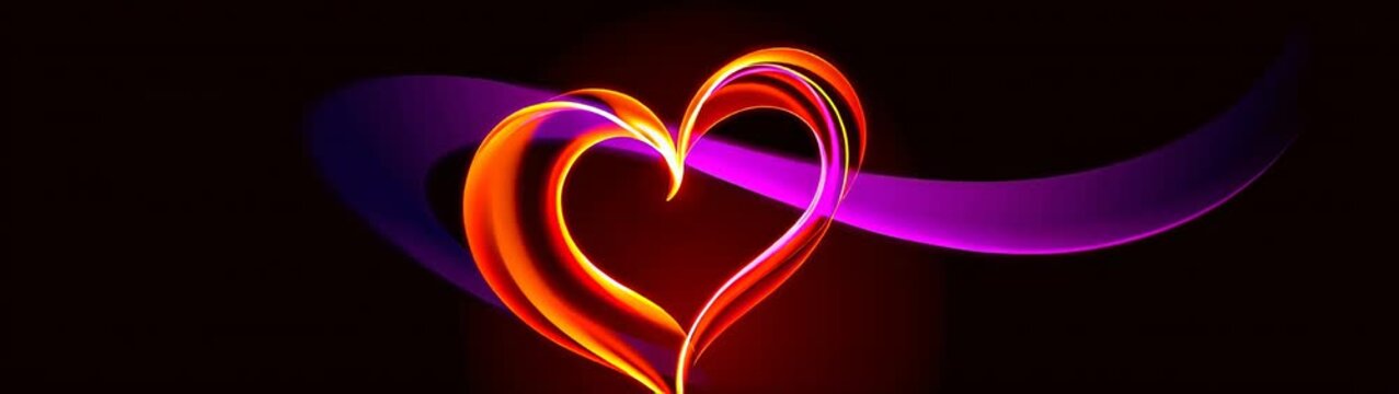 Heart shaped object with a black background