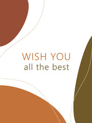 Wish you all the best card abstract