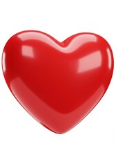 Red Heart Symbol of Love and Affection - A glossy red heart symbolizes love, romance, passion, affection, and Valentine's Day. Perfect for romantic designs