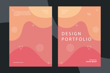 Peach Gradients Portfolio Cover