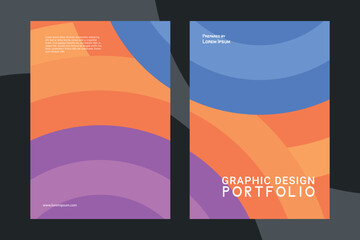 Orange, Blue, Purple Portfolio Cover