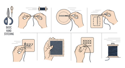 Hand Stitching Basics: Illustrated Sewing Tutorial