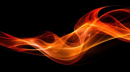 Obraz premium abstract flame-inspired background, flowing red and orange streaks in dark smoke, glowing texture, high contrast dynamic energy 
