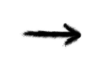 Grunge arrow vector. Grunge arrow brush paint.