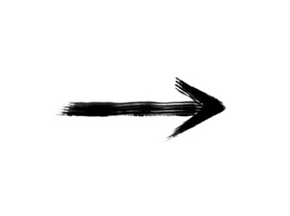 Grunge arrow vector. Grunge arrow brush paint.