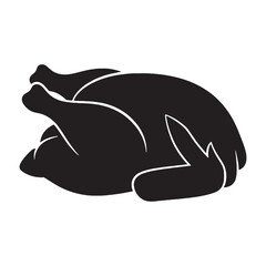 Perfectly roasted form – Roast Chicken silhouette paired with clean Roast Chicken vector – Roast Chicken illustration

