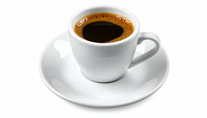 Espresso Coffee Cup with White Background.