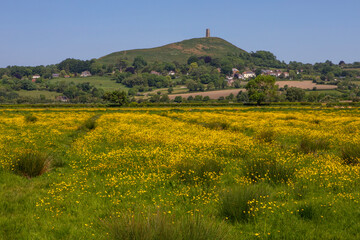 Glastonbury Tor in Glastonbury, Somerset