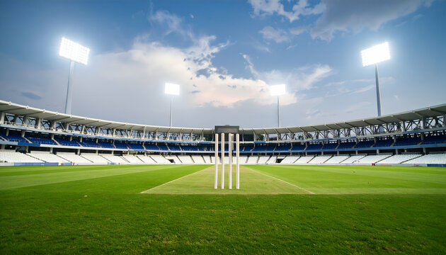 Cricket Stadium Night Game.