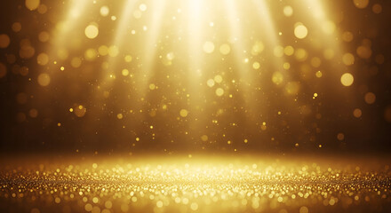 Luxury Golden Waves Flowing Background Illustration