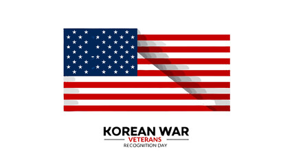 Vector art of american flag for korean war veterans recognition day
