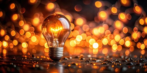 Illuminated Light Source in Dark Background