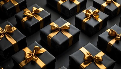 Premium gift boxes arranged in pattern high resolution photo