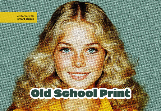 Old School Print Photo Effect