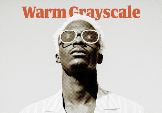 Warm Grayscale Photo Effect