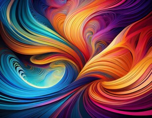 Fototapeta premium conceptual artwork of financial synergy in a merger or acquisition visualized as intertwining colorful streams