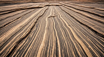 Obraz premium Weather Polished Cliffside Stone Smooth Patterns Natural Sheen Pristine Stone Formation