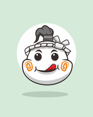 Dumpling Samurai Licking Lips – Orange Cheeks