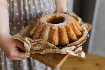 Cupcake in a woman's hands