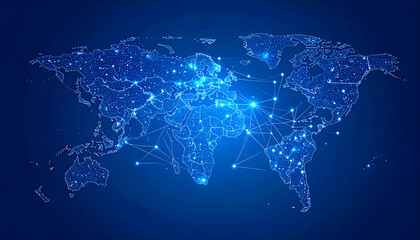 Global Network Connections Map.