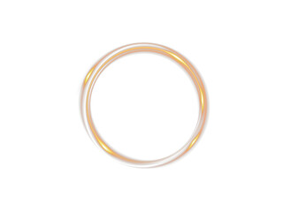 Glowing Gold Sphere PNG.Neon Flash and Electric Shine on Futuristic Transparent Circle with Spark Light in Vector Background