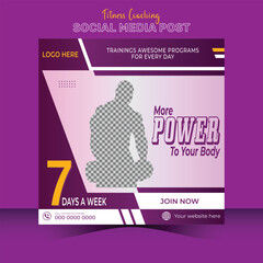 Fitness Social Media Post Design Template