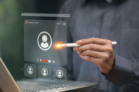 Online Meeting and Video Call Interface for Remote Business