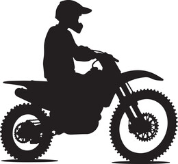 Fototapeta premium Motorbike Silhouette for Off-Road Racing Design.