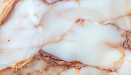 Elegant White Onyx Stone Texture with Brown Veins for Interior Design Applications
