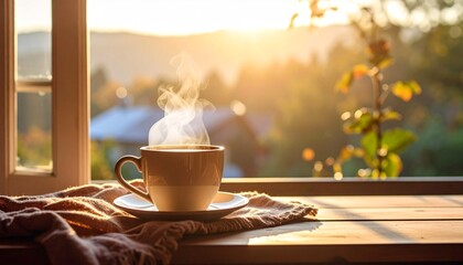 cup of coffee on the table