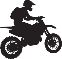 Fototapeta premium Motorbike Silhouette for Off-Road Racing Design.
