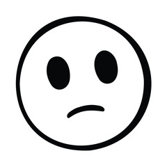 The image shows a face with a downward turn of the mouth