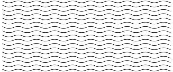 wave lines seamless pattern. background, vector.Wave pattern black and white vector illustration background. Black and white curvy design.
