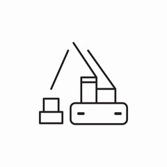 bulldozer construction icon sign vector