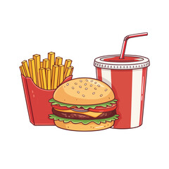 Chicken Cheese Burger Vector